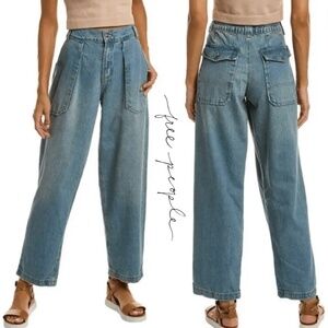 Free People Maeve Low Slung Oversized Trouser Jeans Small